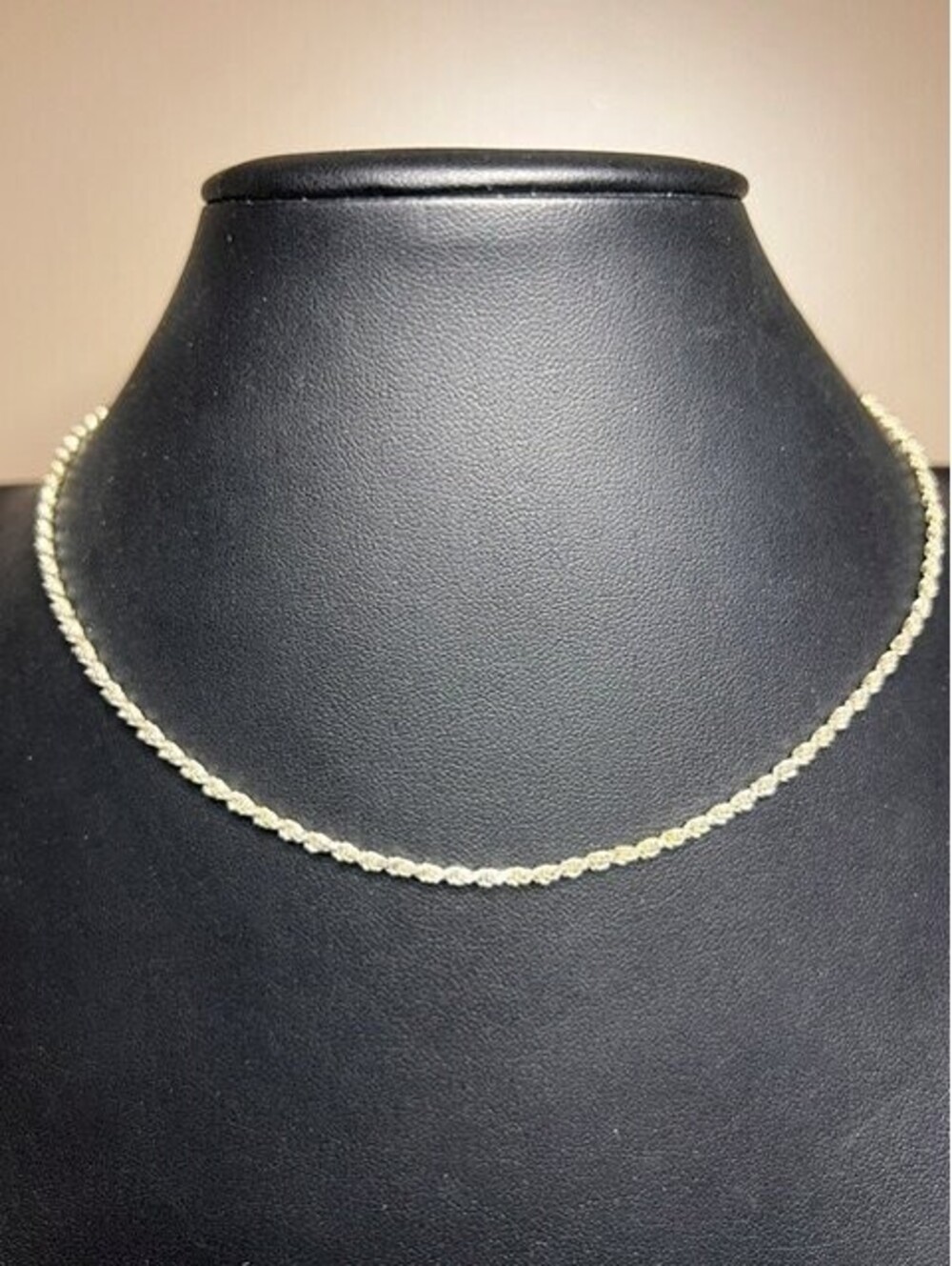 B7016 DTC Italian Rope Chain Necklace Sterling Silver 16" 925 Made in Italy 6.5g